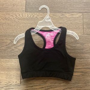 Jill yoga girls size 10 black sports bra